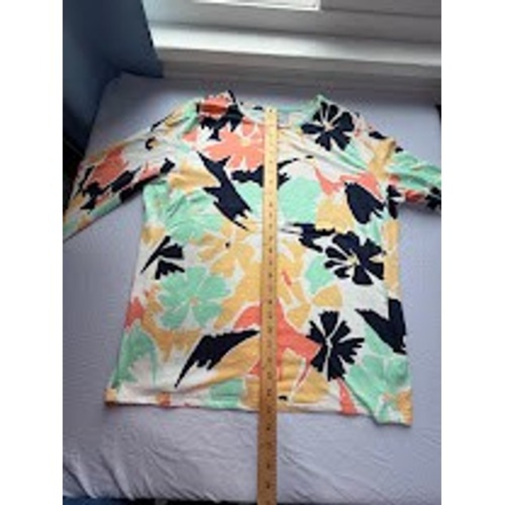 Hang Ten Women XXL Floral UV Protection UPF 50+ Long Sleeve Sun Shirt Mint Coral